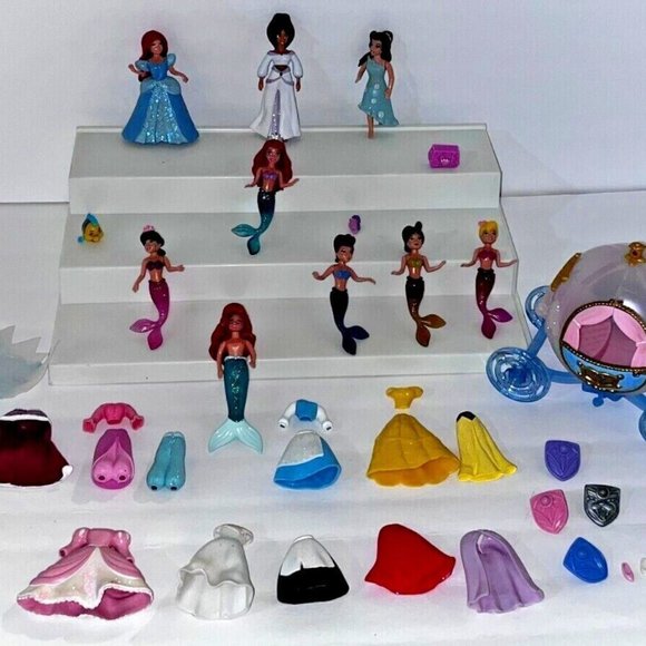 POLLY POCKET DISNEY Dolls Castles Princess Figures Carriage- & - Picture 3 of 4